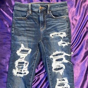 American eagle ripped skinny jeans